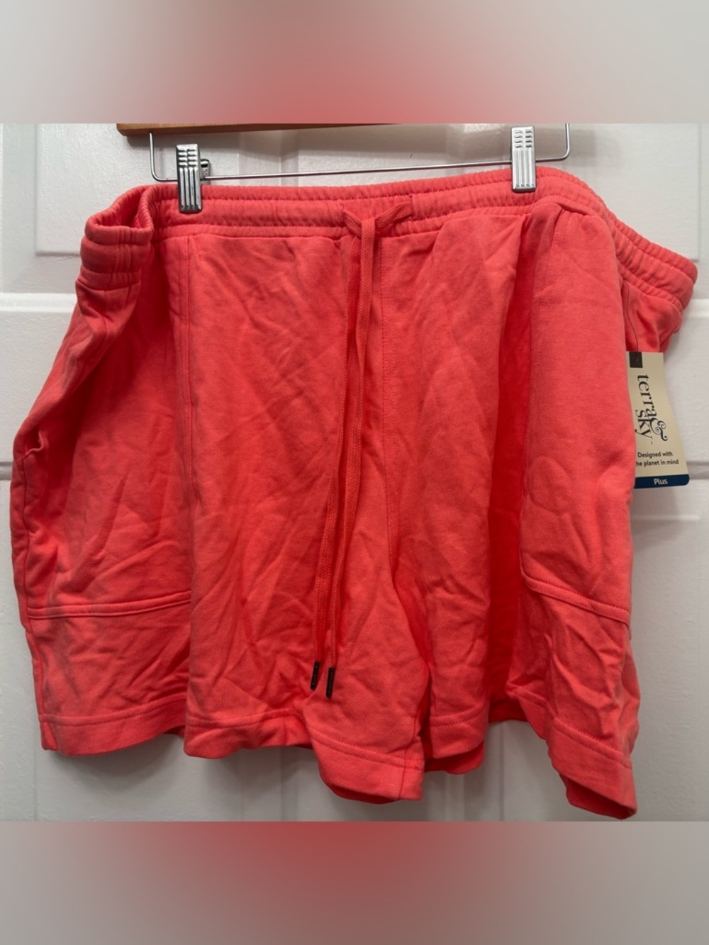 Terra & Sky Coral Drawstring Cotton/Modal blend Women’s Shorts